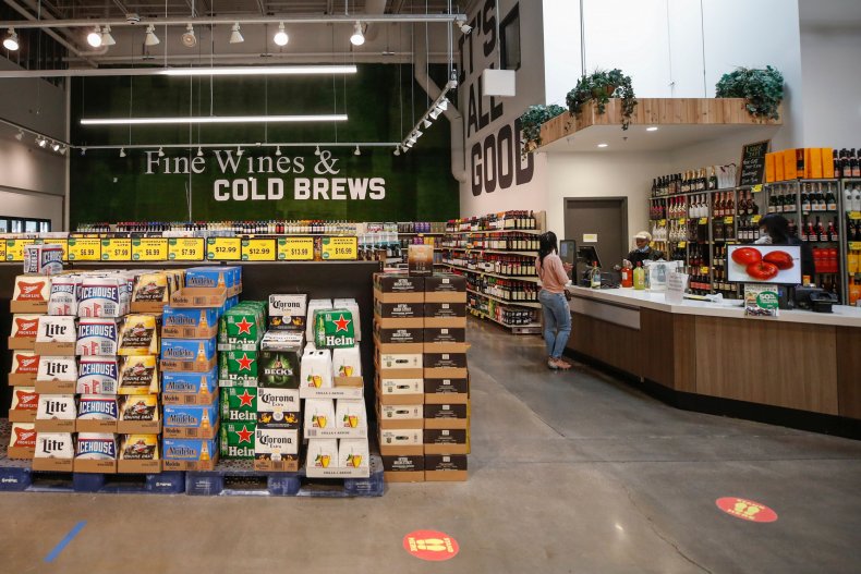 Customer buys alcohol