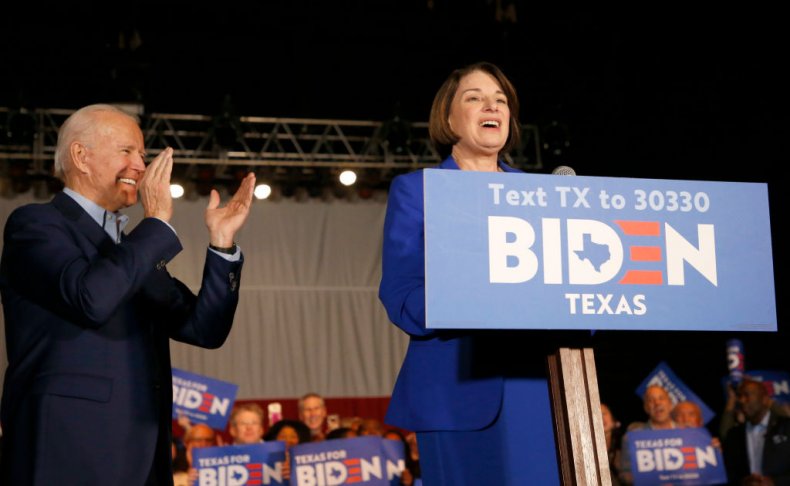 Joe Biden and Amy Klobuchar