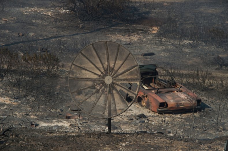 Remains after the Blue Cut Fire