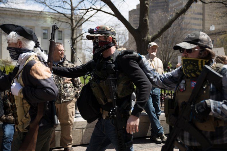 Local militia protests in Ohio
