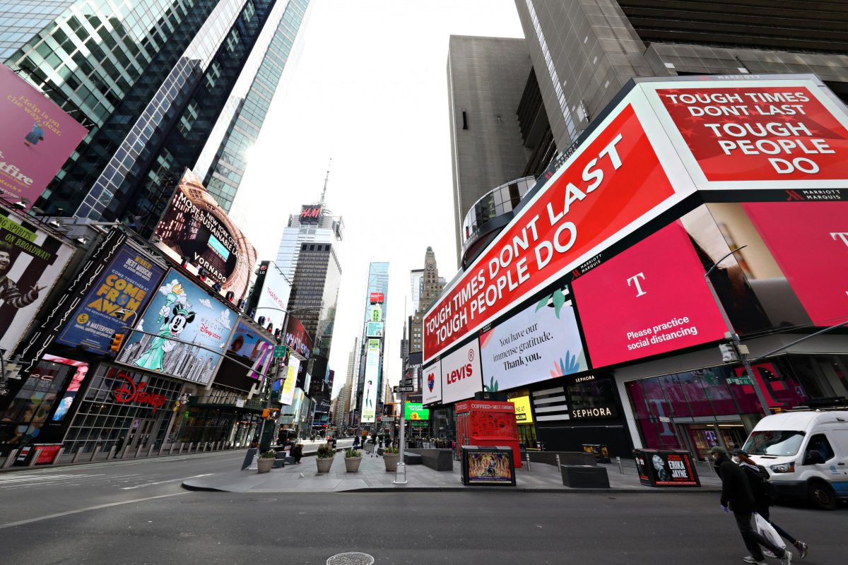 Times Square, New York City, April 2020