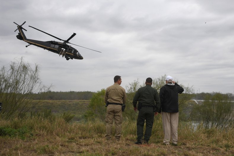 Trump border patrol helicopter