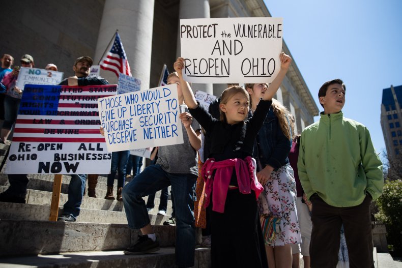 Protesters outside Ohio State House