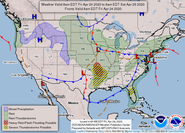Weather forecast map