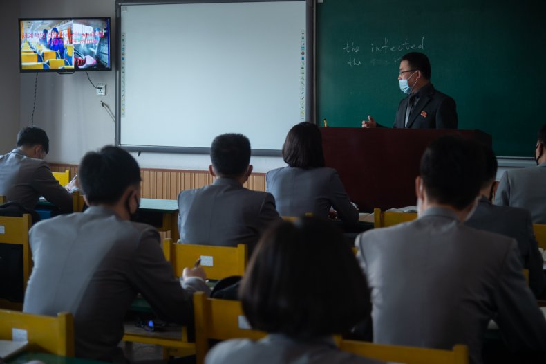 north, korea, students, classroom, coronavirus