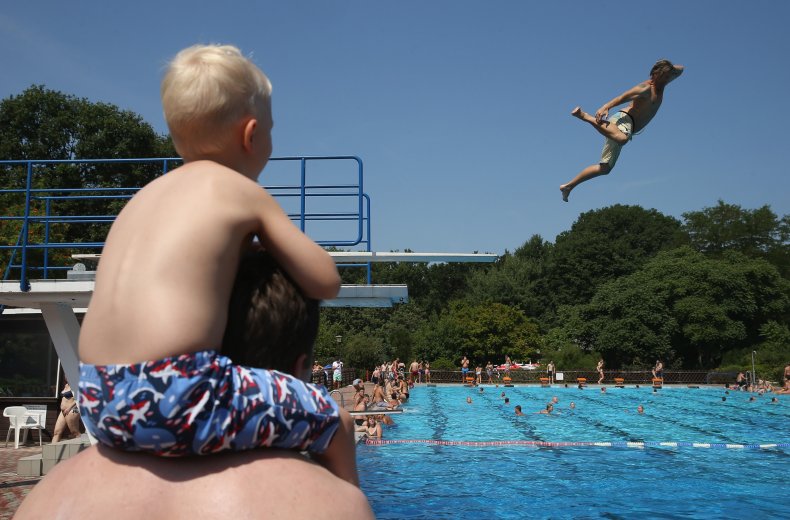 summer months social distancing pool