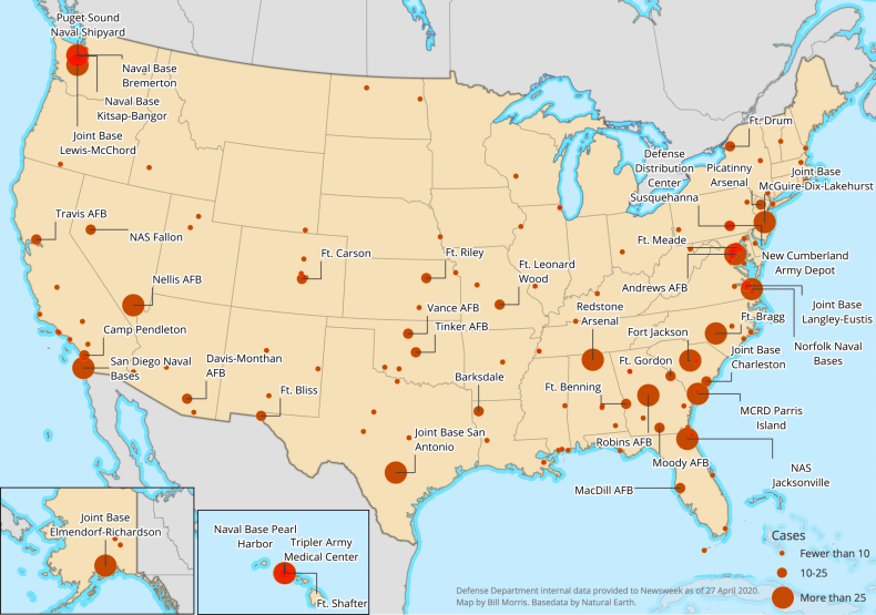 Defense Department data Map 