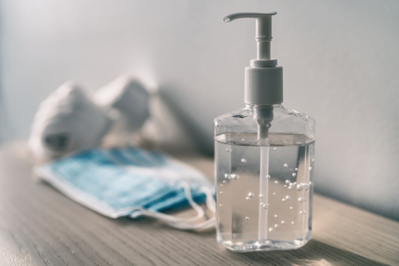 Stock image of hand sanitizer