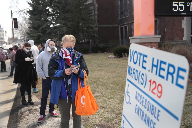 wisconsin election line coronavirus pandemic wisconsin election line coronavirus pandemic