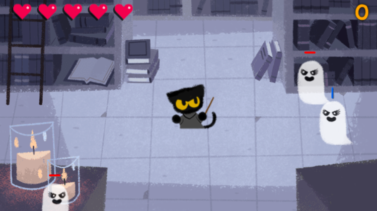 Halloween Google Doodle treats searchers to Magic Cat Academy game