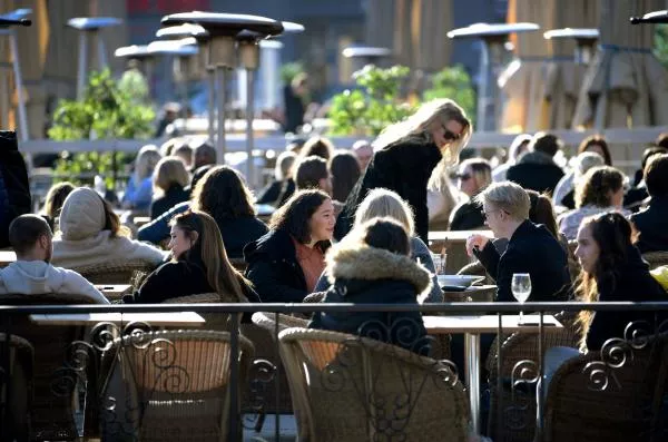 Cafe, Stockholm, Sweden, March 2020, coronavirus