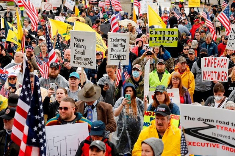 Michigan protest american patriot rally