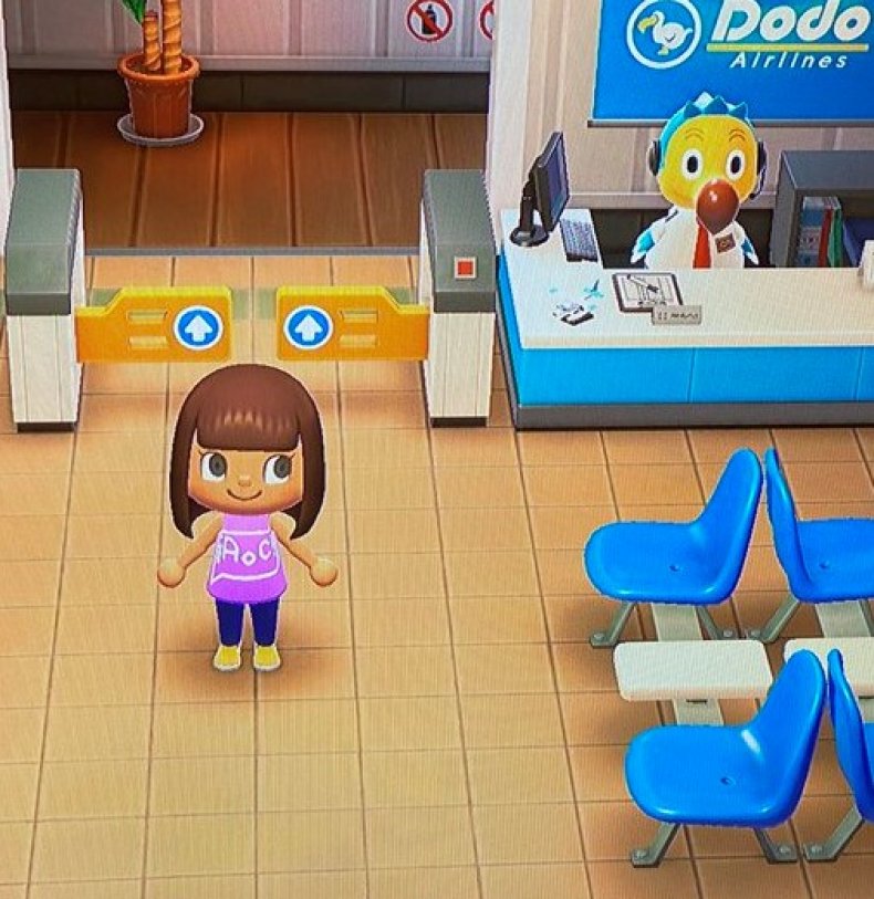 Alexandria Ocasio-Cortez animal crossing island twitter