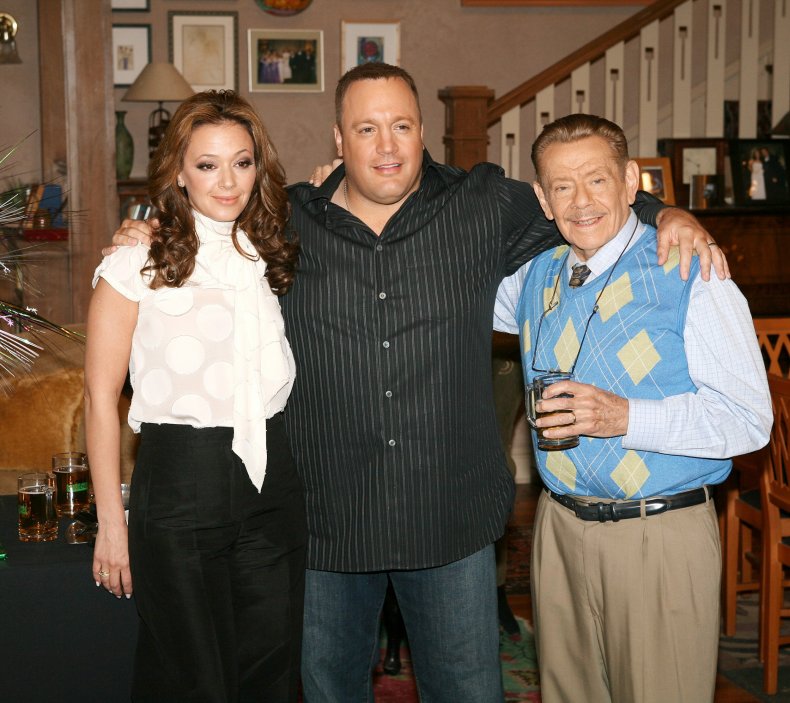 Leah Remini and actors Kevin James and Jerry Stiller