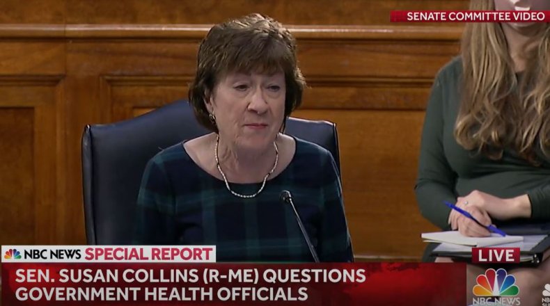 susan collins coronavirus senate hearing susan collins coronavirus senate hearing