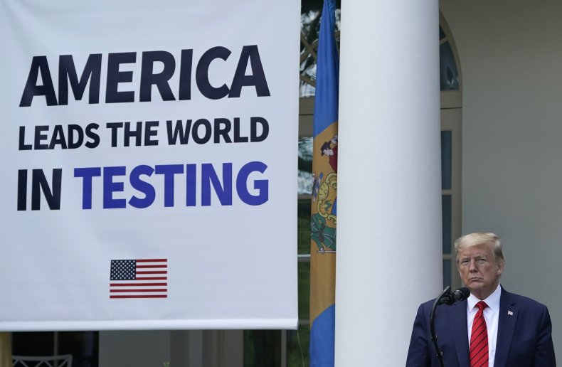 President Trump Delivers Remarks At The White House On COVID-19 Testing