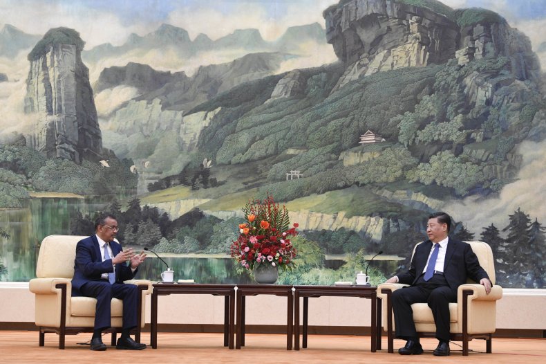 who, tedros, xi, jinping, china, meeting