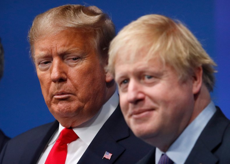 UK PM Boris Johnson, Donald Trump
