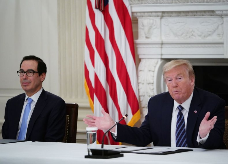 Steve Mnuchin and Donald Trump