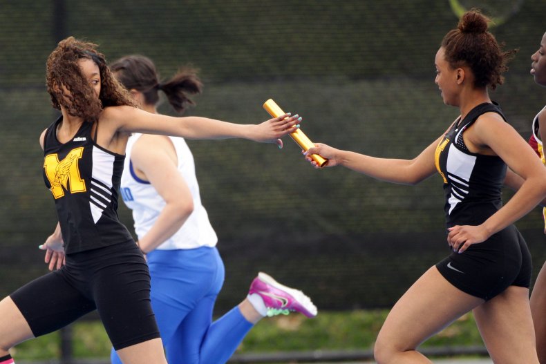Female track and field athletes