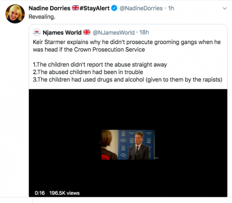 Nadine Dorries child sexual exploitation
