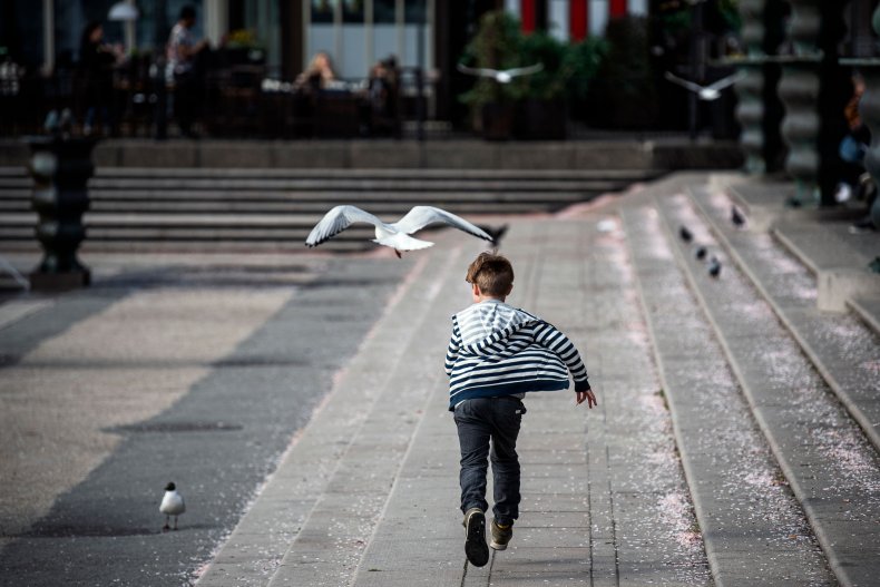 Kungstradgarden in Stockholm, Sweden, April 2020