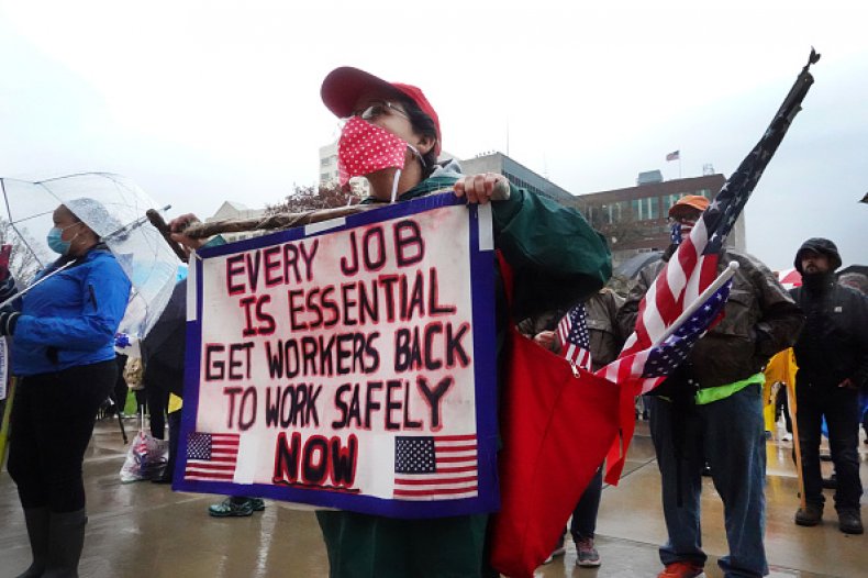Michigan protestors stay at home order Michigan protestors stay at home order