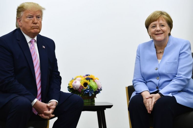 Donald Trump and German Chancellor Angela Merkel