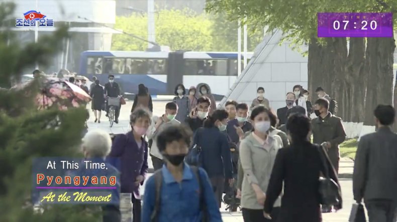 north, korea, pyongyang, capital, commute, coronavirus, masks