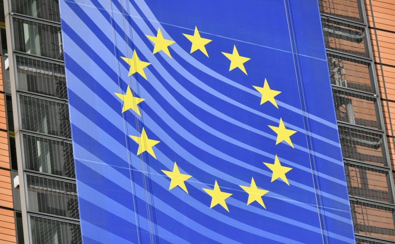 European Union flag in Brussels