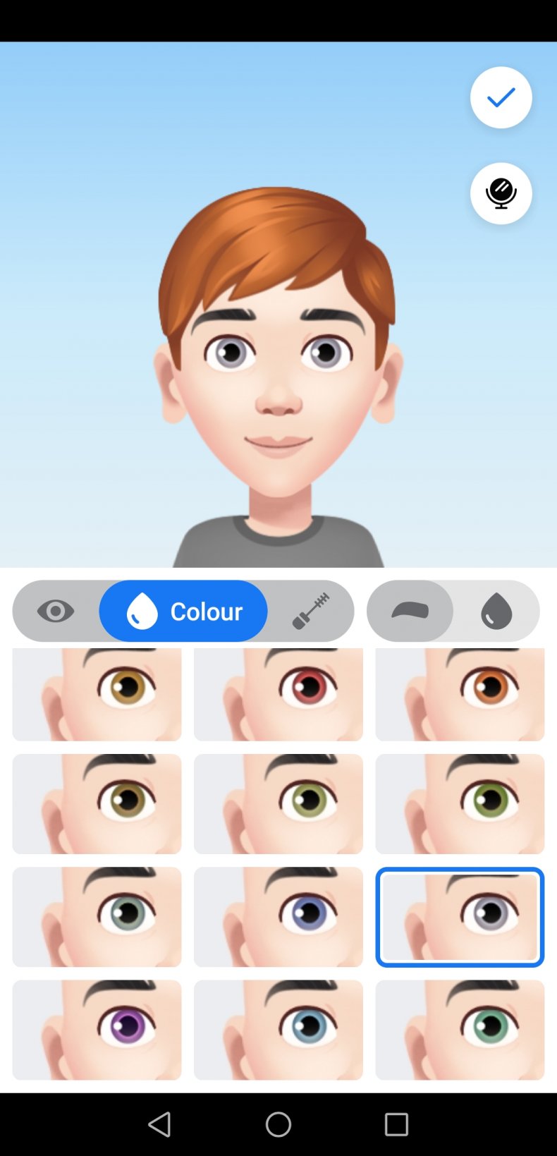 Screenshot Facebook Avatar Eye Style and Color Screenshot Facebook Avatar Eye Style and Color