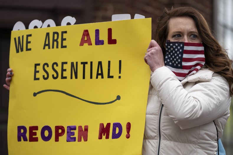 Protesters Call On Maryland Government To End Economic Shutdown