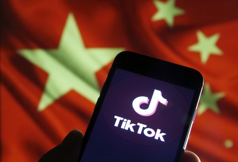TikTok with Chinese communist flag
