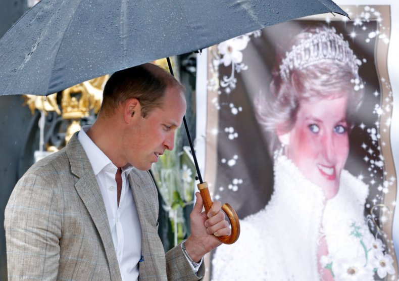 Prince William Inspects Princess Diana Tributes Prince William Inspects Princess Diana Tributes