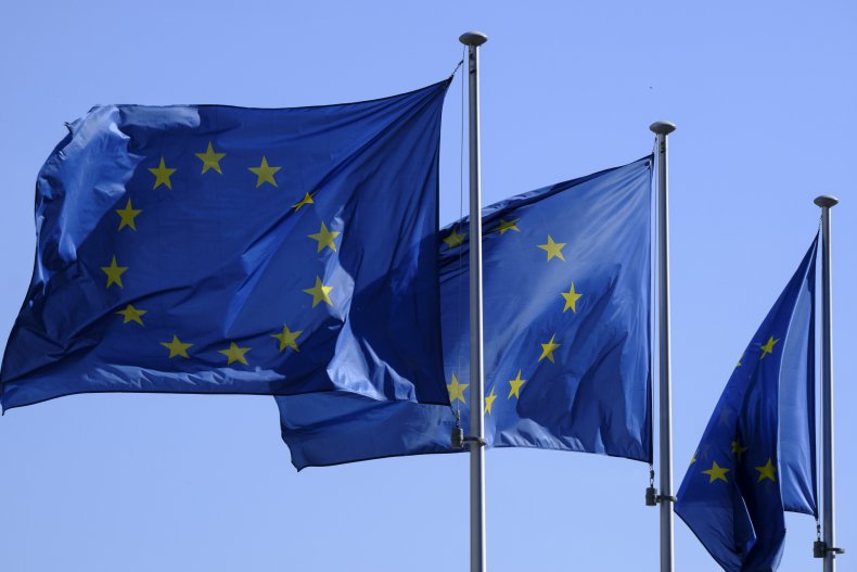 European Union flags European Union flags