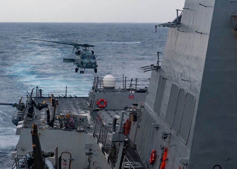 navy, uss, mustin, helicopter, paracel, china, sea