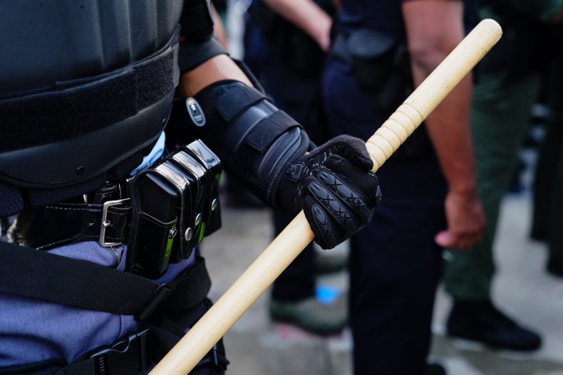 Police with baton