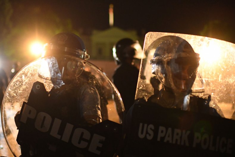 Police Officers Riot Shields Washington, D.C.