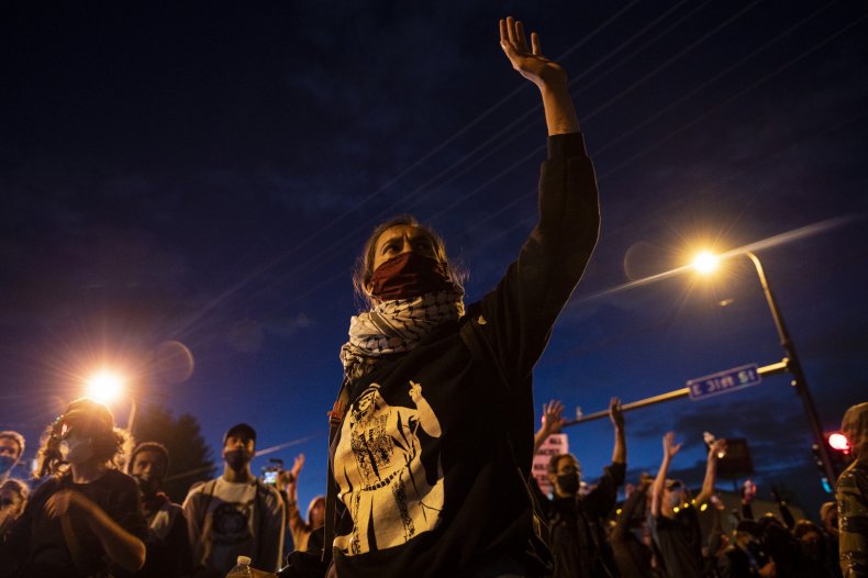 Protesters Outside Minneapolis Police Precinct