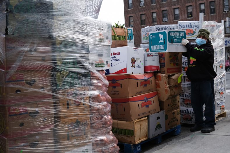 Grocery worker in New York City