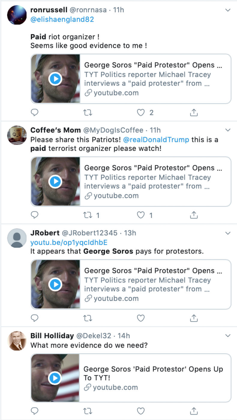 George Soros shares on Twitter 