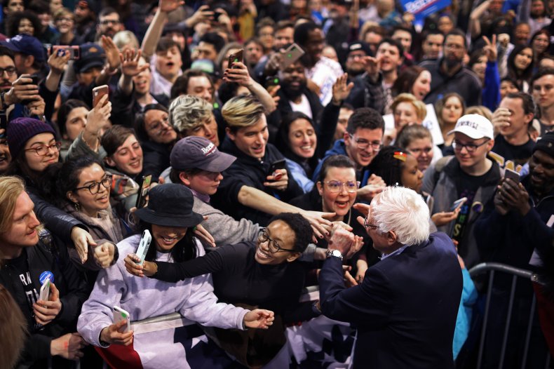 Bernie Sanders rally students