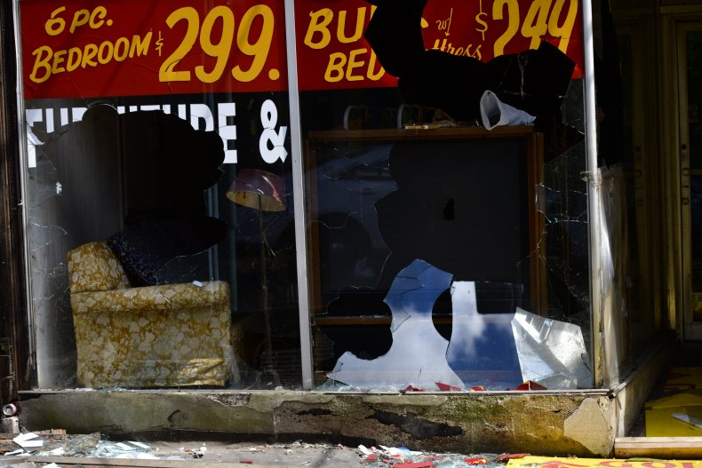 Protest damage, Philadelphia