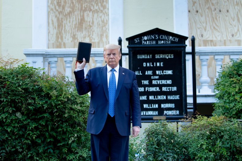 Trump church photo op Democrats condemn