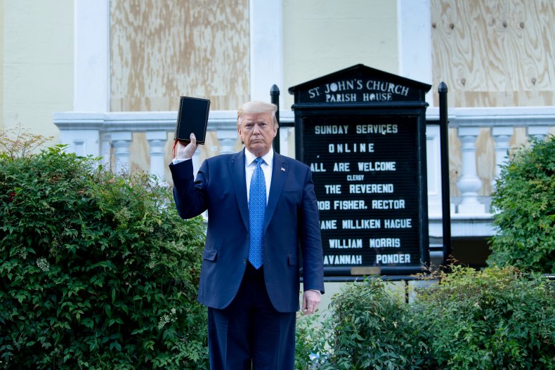 Trump photo op church teargas protesters