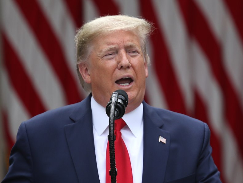 President Trump Holds Press Conference In White House Rose Garden