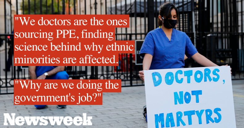 Doctors protest outside Downing Street