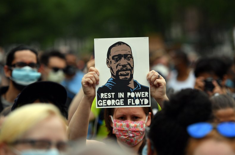 george floyd sign NYC protest June 4