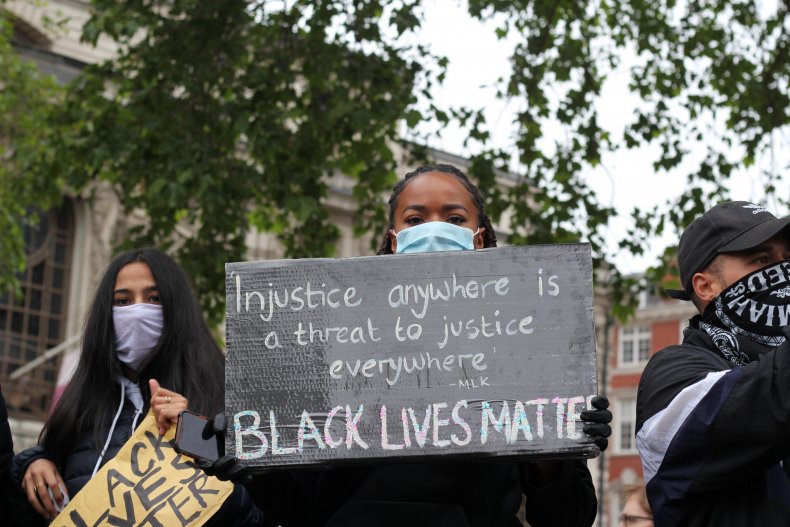 Black Lives Matter protester in London