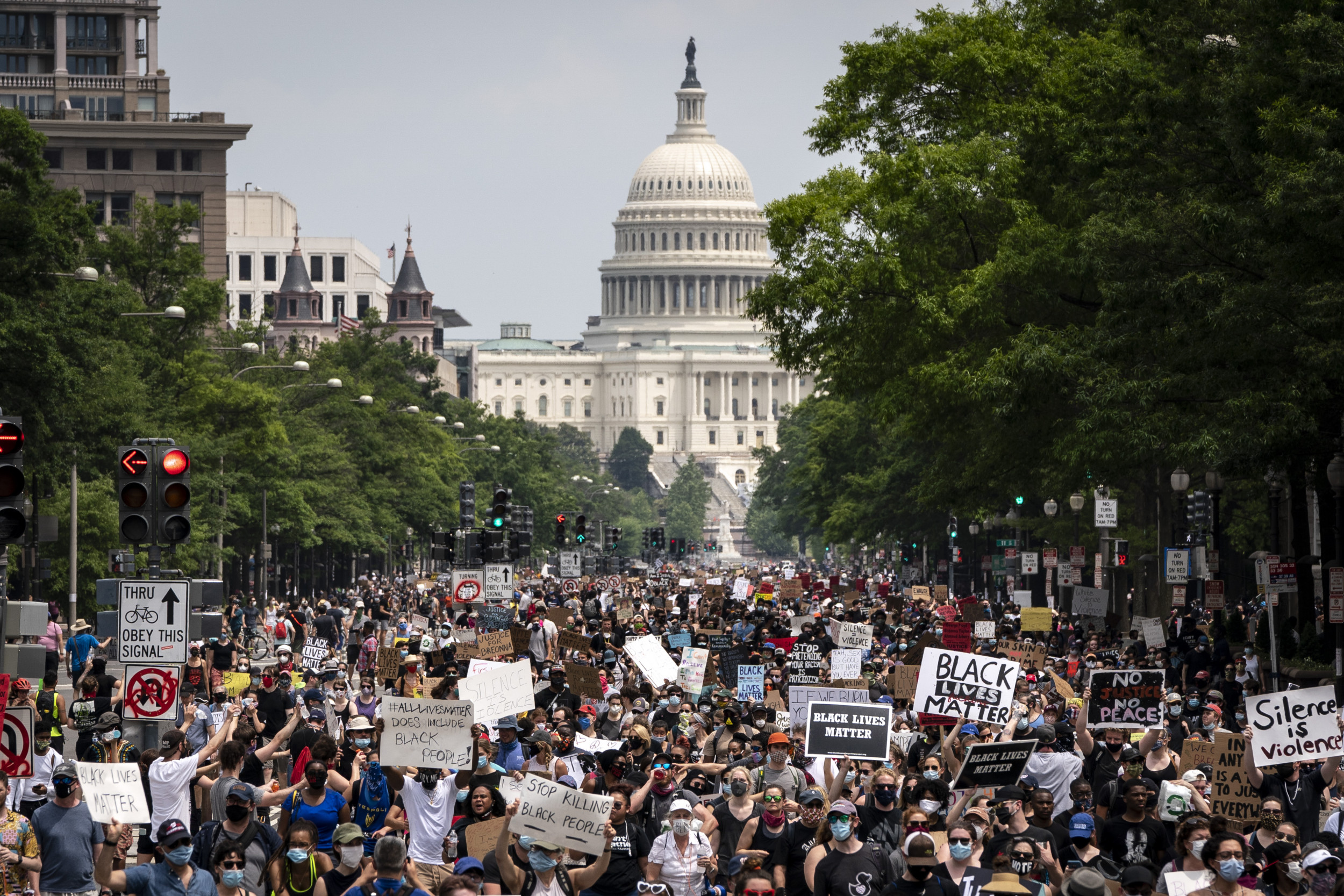 Protesters Gather in Washington, D.C., as Mayor Calls for 'More Justice